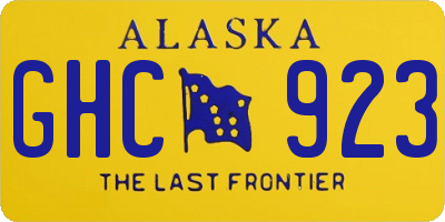 AK license plate GHC923