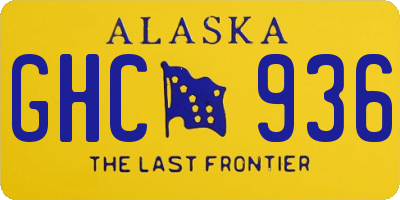 AK license plate GHC936