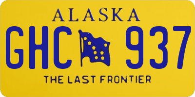 AK license plate GHC937
