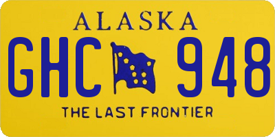 AK license plate GHC948