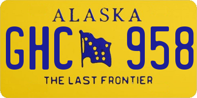 AK license plate GHC958