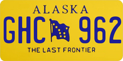 AK license plate GHC962