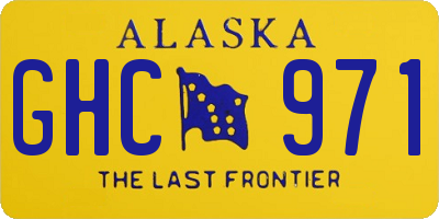 AK license plate GHC971