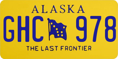 AK license plate GHC978