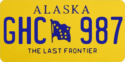 AK license plate GHC987