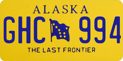 AK license plate GHC994