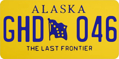AK license plate GHD046