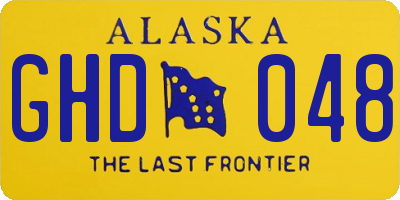 AK license plate GHD048