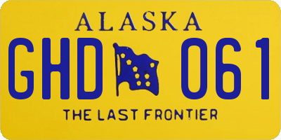 AK license plate GHD061