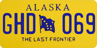 AK license plate GHD069