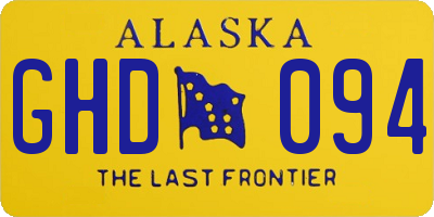 AK license plate GHD094