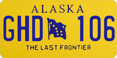 AK license plate GHD106