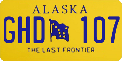 AK license plate GHD107