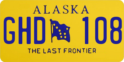 AK license plate GHD108