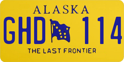 AK license plate GHD114