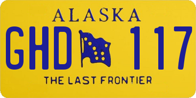 AK license plate GHD117