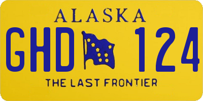 AK license plate GHD124