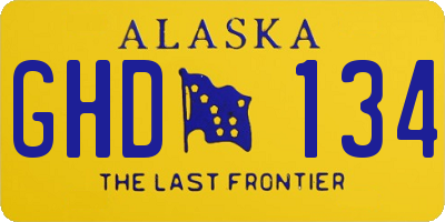 AK license plate GHD134