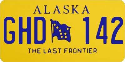 AK license plate GHD142