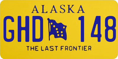 AK license plate GHD148