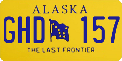 AK license plate GHD157