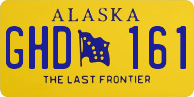 AK license plate GHD161