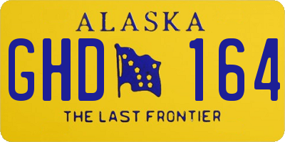 AK license plate GHD164