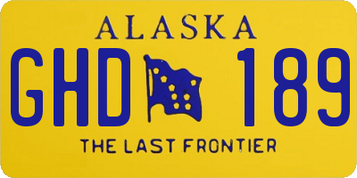 AK license plate GHD189