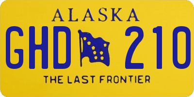 AK license plate GHD210