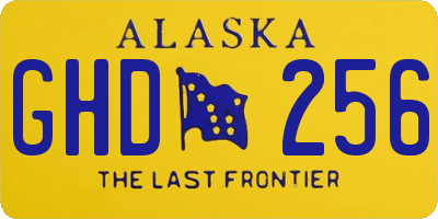 AK license plate GHD256
