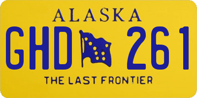 AK license plate GHD261