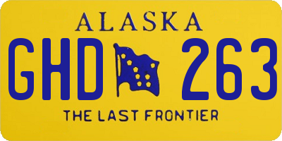 AK license plate GHD263