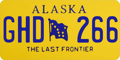 AK license plate GHD266