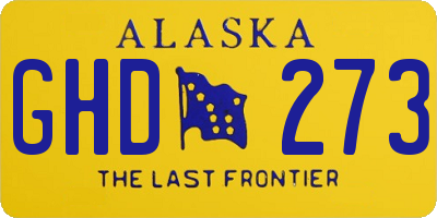 AK license plate GHD273