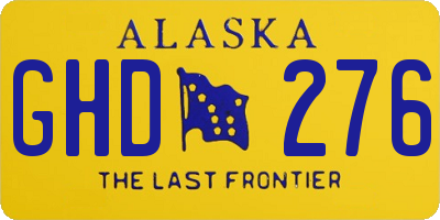 AK license plate GHD276