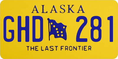 AK license plate GHD281