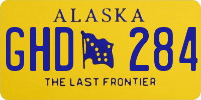 AK license plate GHD284