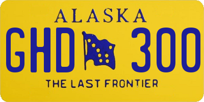 AK license plate GHD300