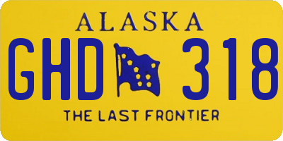 AK license plate GHD318