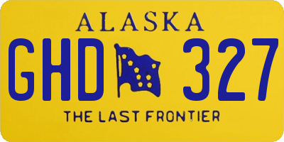 AK license plate GHD327