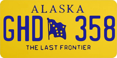 AK license plate GHD358