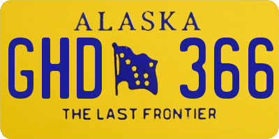 AK license plate GHD366