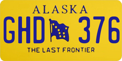 AK license plate GHD376