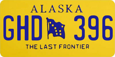 AK license plate GHD396