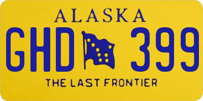 AK license plate GHD399