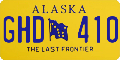 AK license plate GHD410