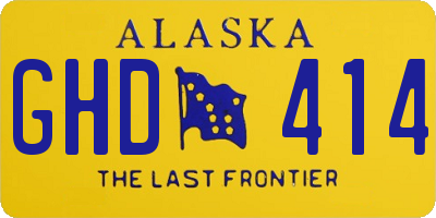 AK license plate GHD414