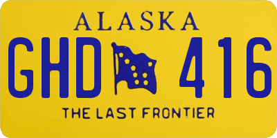 AK license plate GHD416