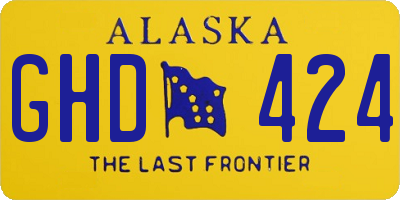 AK license plate GHD424