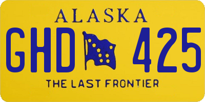 AK license plate GHD425